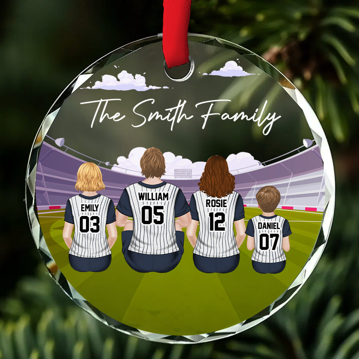 Dream Team - Personalized Custom Glass Ornament