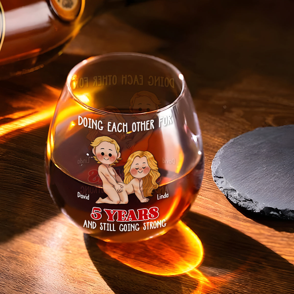 Doing Each Other - Personalized Custom Wine Glass