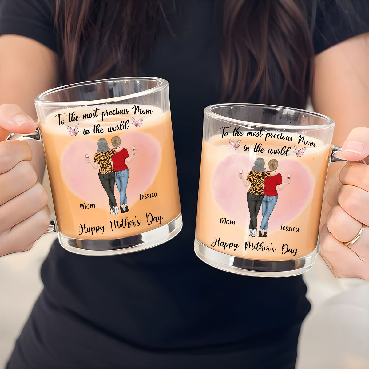 The Most Precious Mom - Personalized Custom Glass Mug