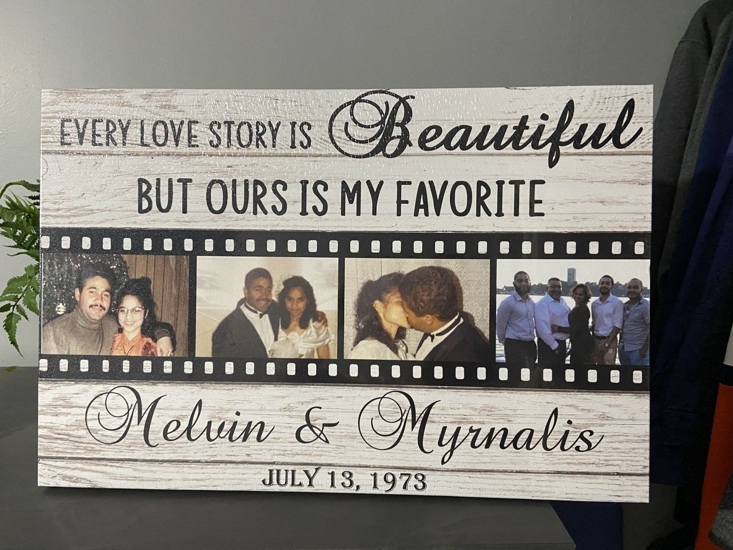 Our Love Story - Personalized Custom Photo Canvas Print