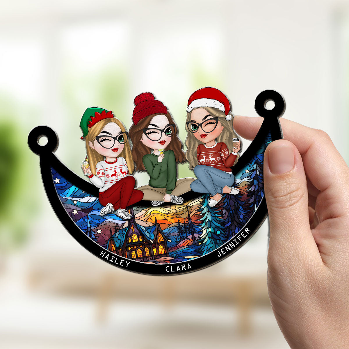 Our Christmas - Personalized Custom Suncatcher