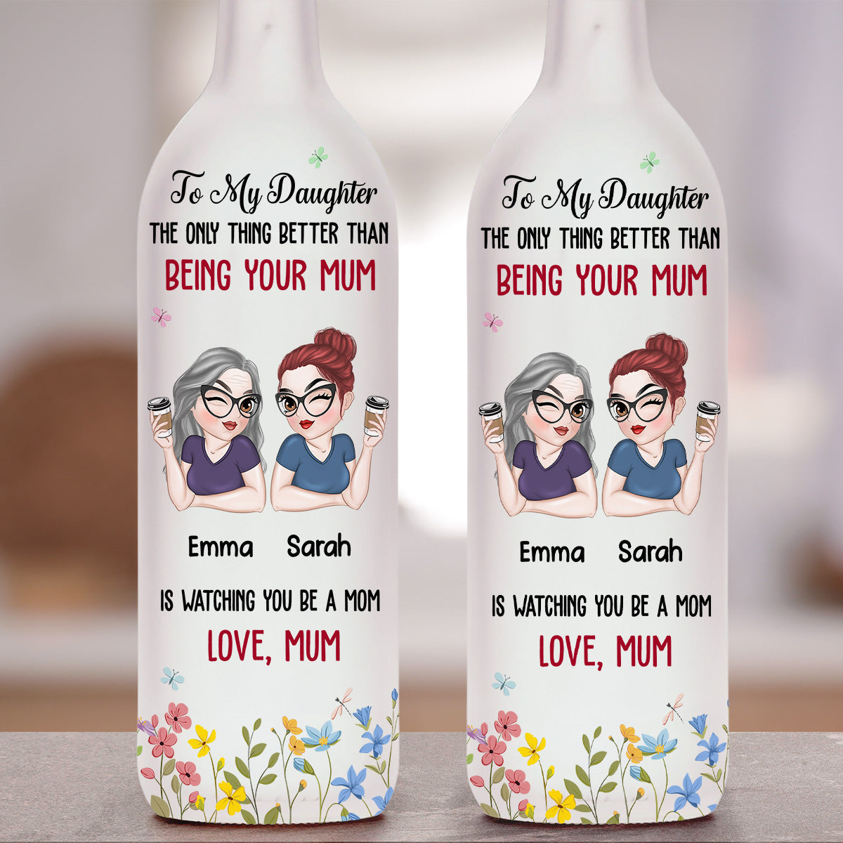 To My Daughter - Personalized Custom Bottle Lamp