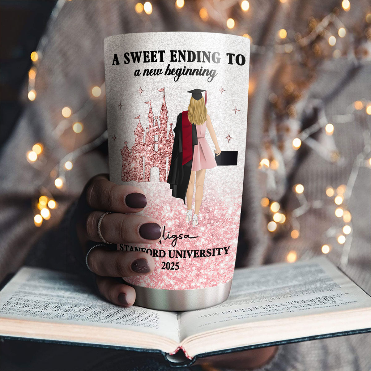 A Sweet Ending To A New Beginning - Personalized Custom Tumbler