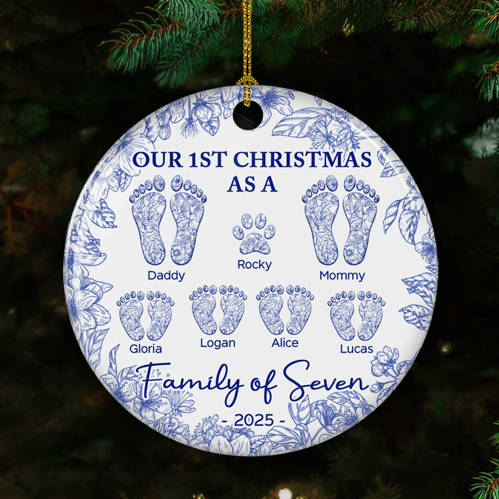 Together We Celebrate Our First - Personalized Custom Ceramic Ornament