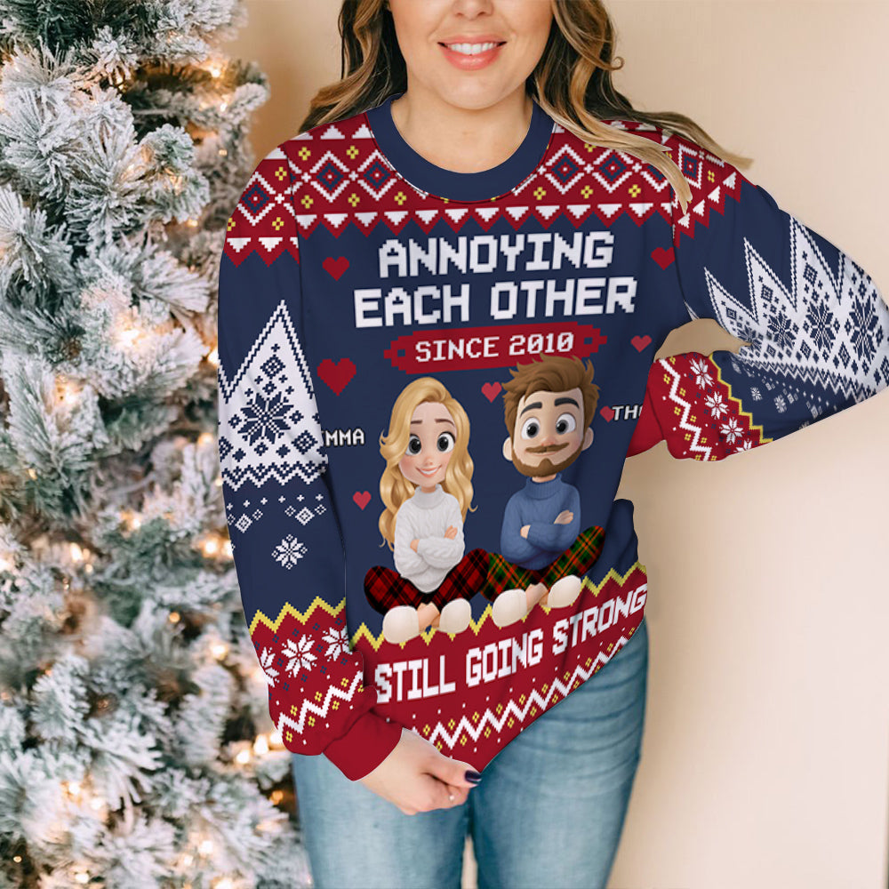 Annoying Each Other - Personalized Custom All-Over-Print Sweatshirt