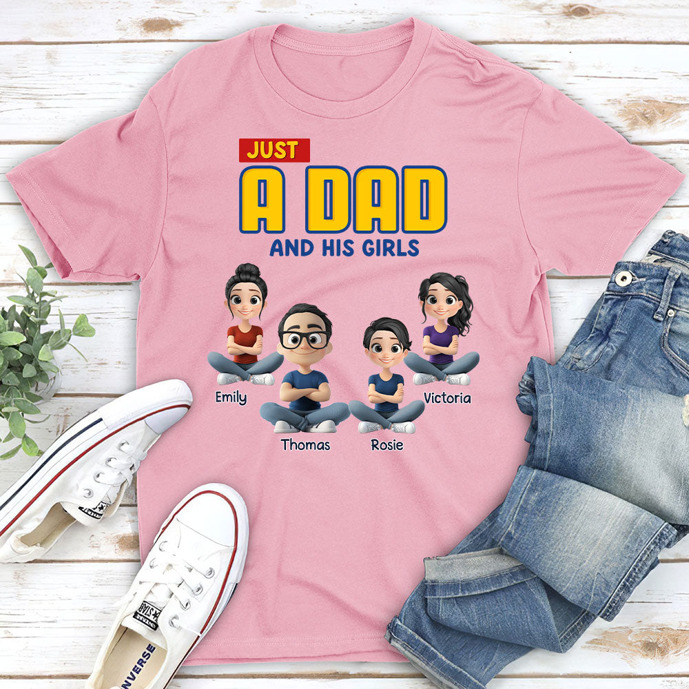 Just A Dad - Personalized Custom Shirt
