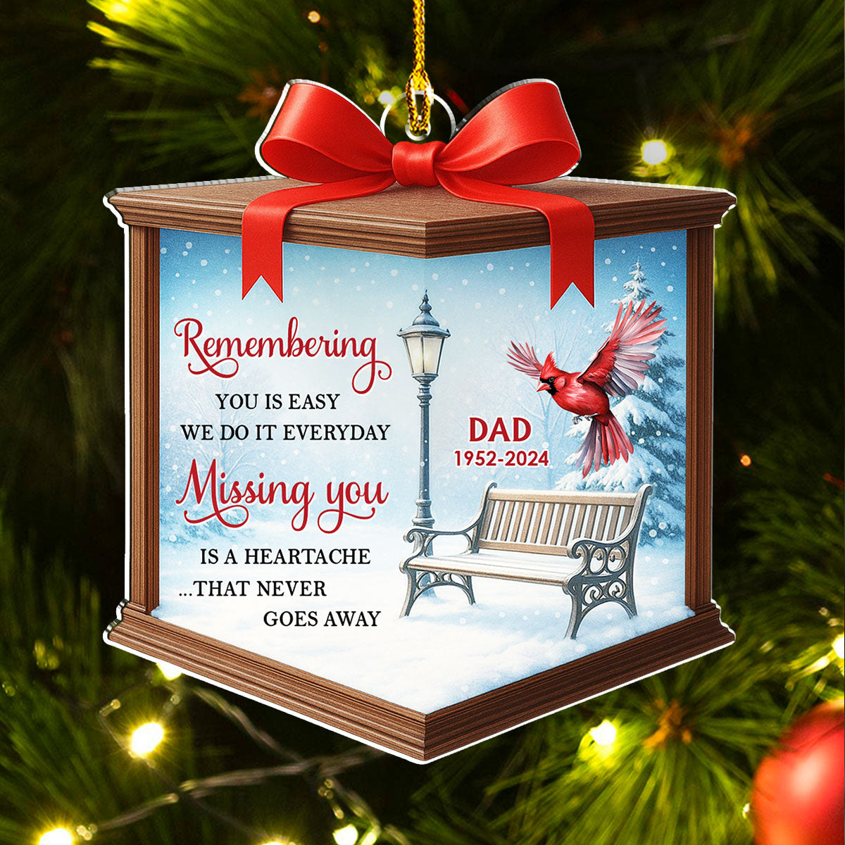 Remembering You - Personalized Custom Acrylic Ornament