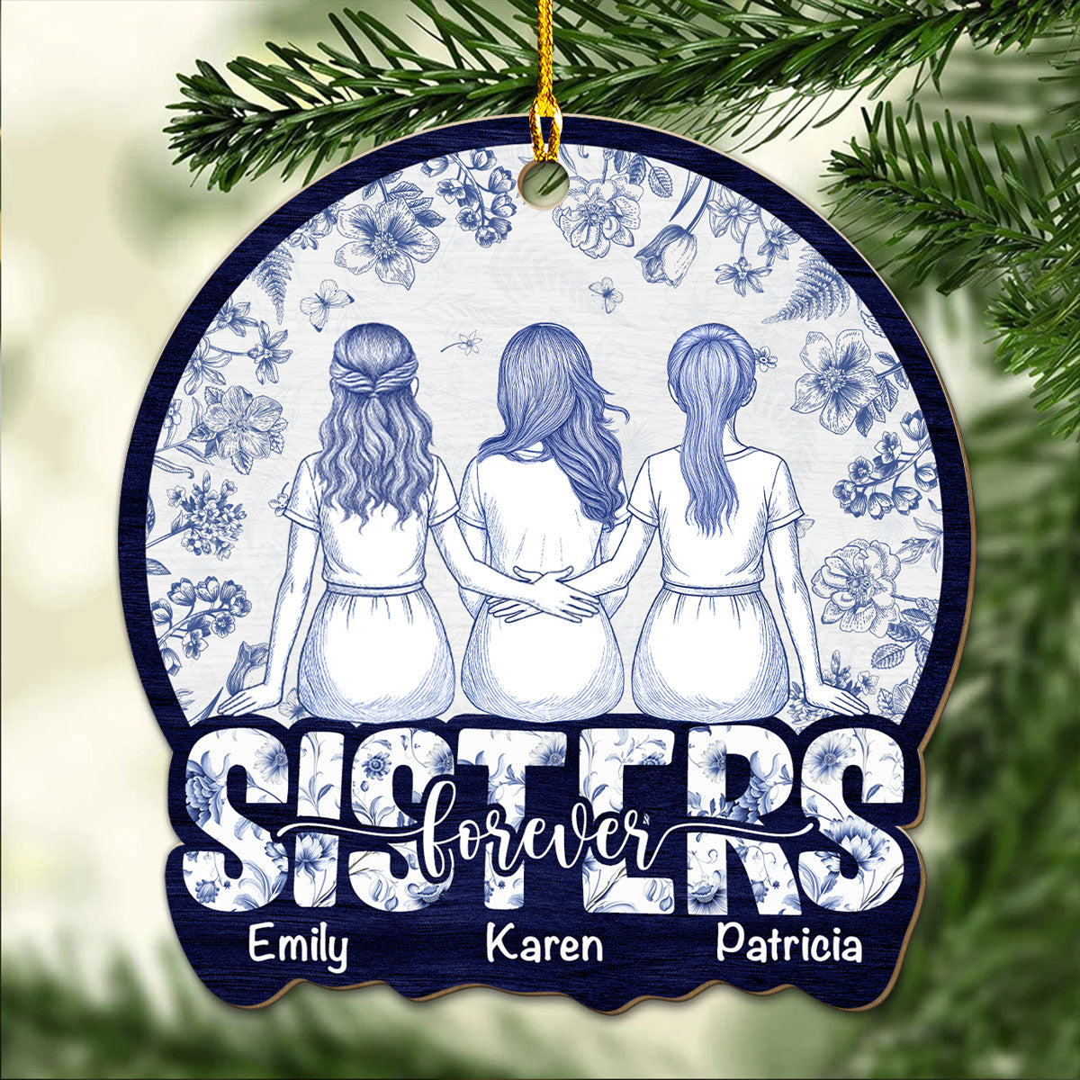 Best Bestie Forever - Personalized Custom Wood Ornament