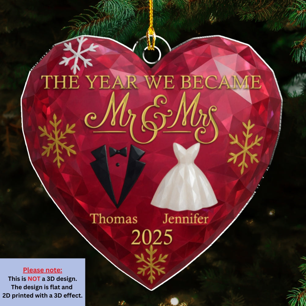 The Year We Became - Personalized Custom Acrylic Ornament