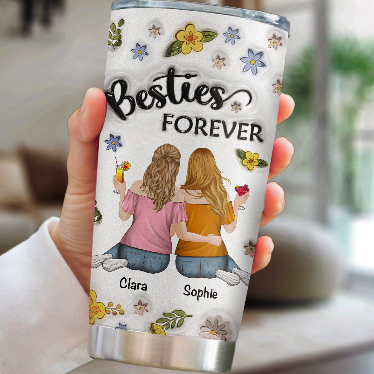 Our Friendship Is Endless - Personalized Custom 3D Inflated Effect Tumbler