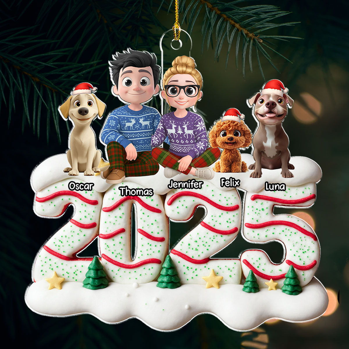 Our Christmas Cake - Personalized Custom Acrylic Ornament