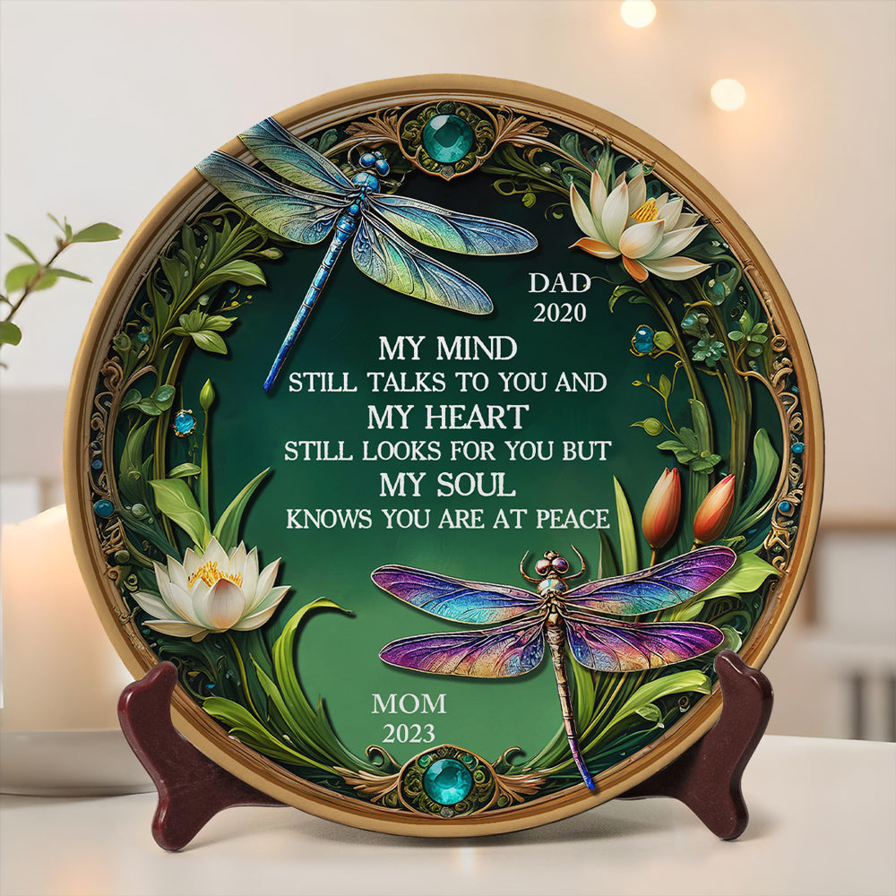 My Mind My Heart My Soul Dragonfly - Personalized Custom Plate