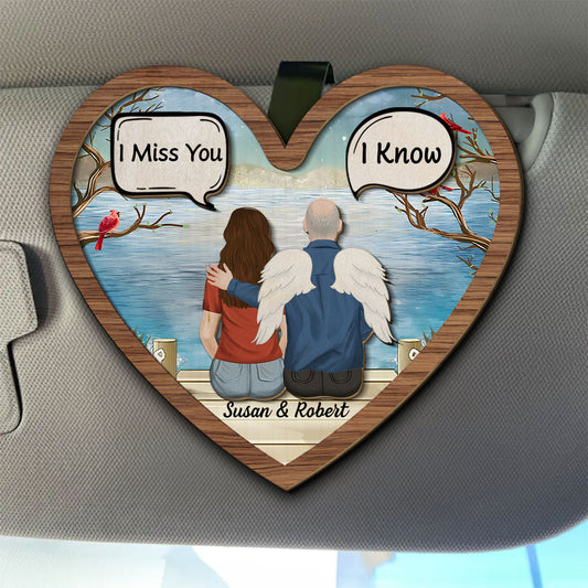 In Loving Memory I Miss You - Personalized Custom Car Visor Clip
