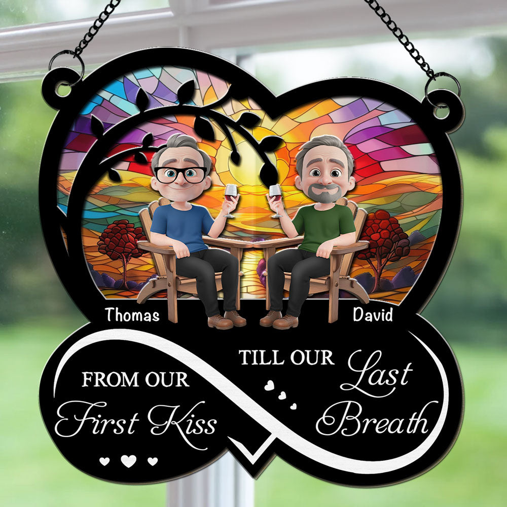 From Our First Kiss Ver 2 - Personalized Custom Suncatcher