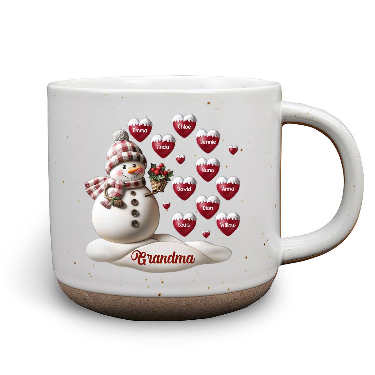 Love Grandma - Personalized Custom Pottery Mug