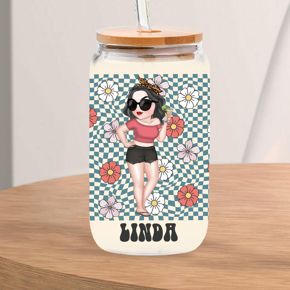 Retro Style - Personalized Custom Glass Can