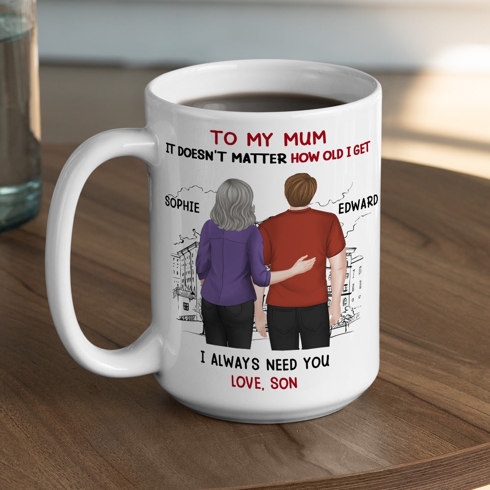 I Always Need You Mom Version 2 - Personalized Custom Coffee Mug