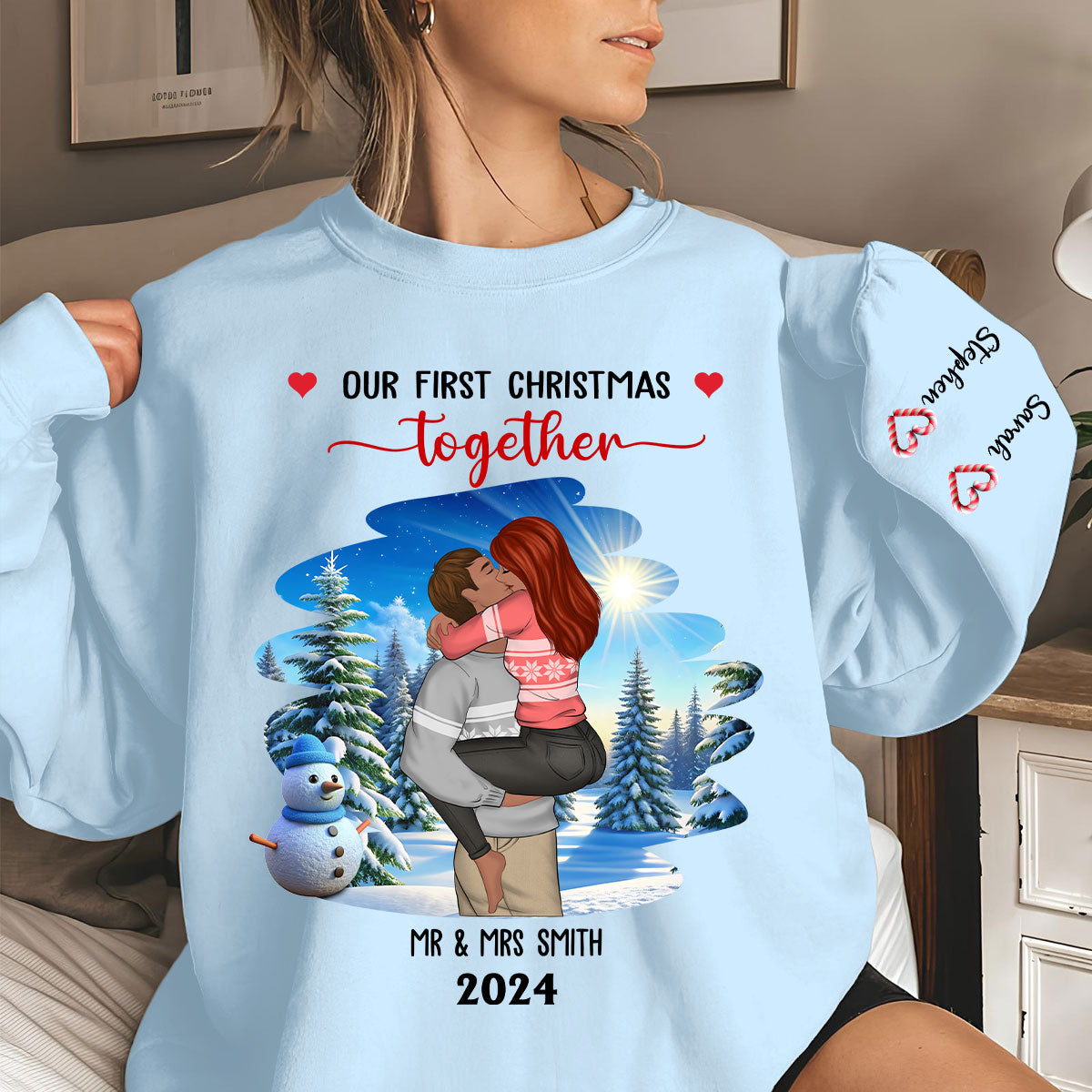 First Christmas Couple - Personalized Custom Sweatshirt