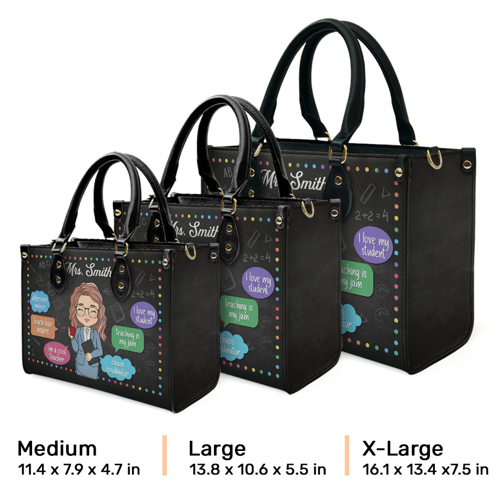 Teaching Is My Jam - Personalized Custom Leather Bag