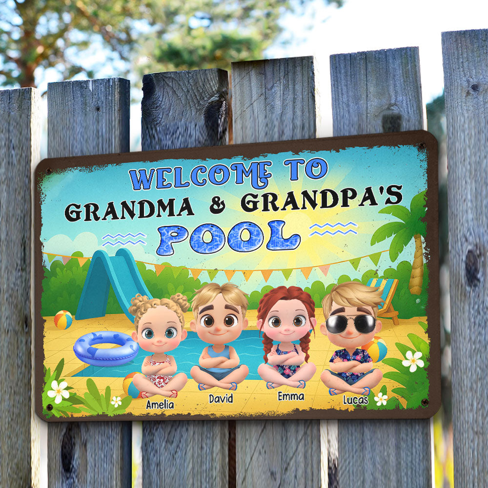 Make A Big Splash Here - Personalized Custom Metal Sign