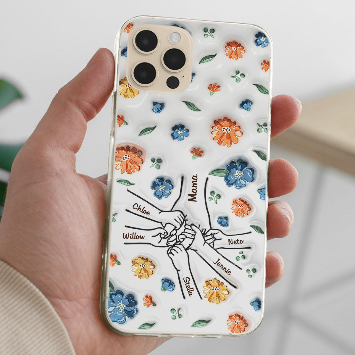 Mom Hold My Heart - Personalized Custom 3D Inflated Effect Phone Case