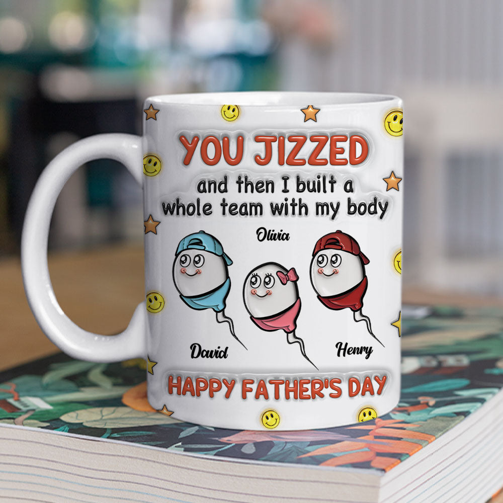 I Built A Human - Personalized Custom 3D Inflated Effect Mug