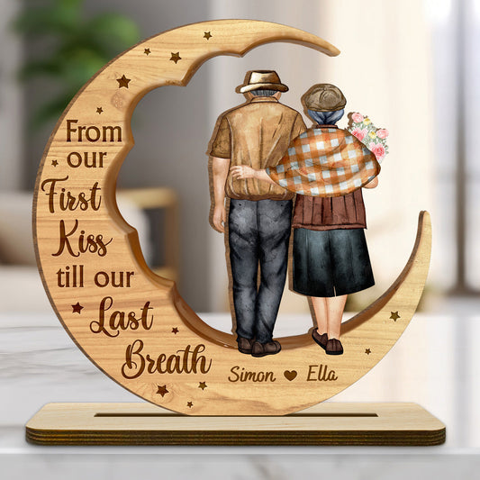 You And Me Together - Personalized Custom 2-Layer Wood Plaque With Flat Base
