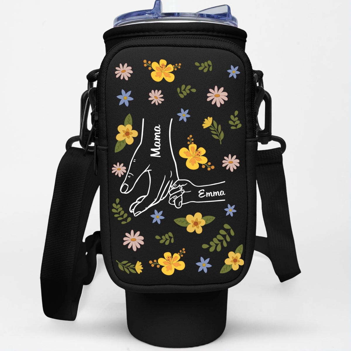 Hand In Hand - Personalized Custom Water Bottle Carrier Bag