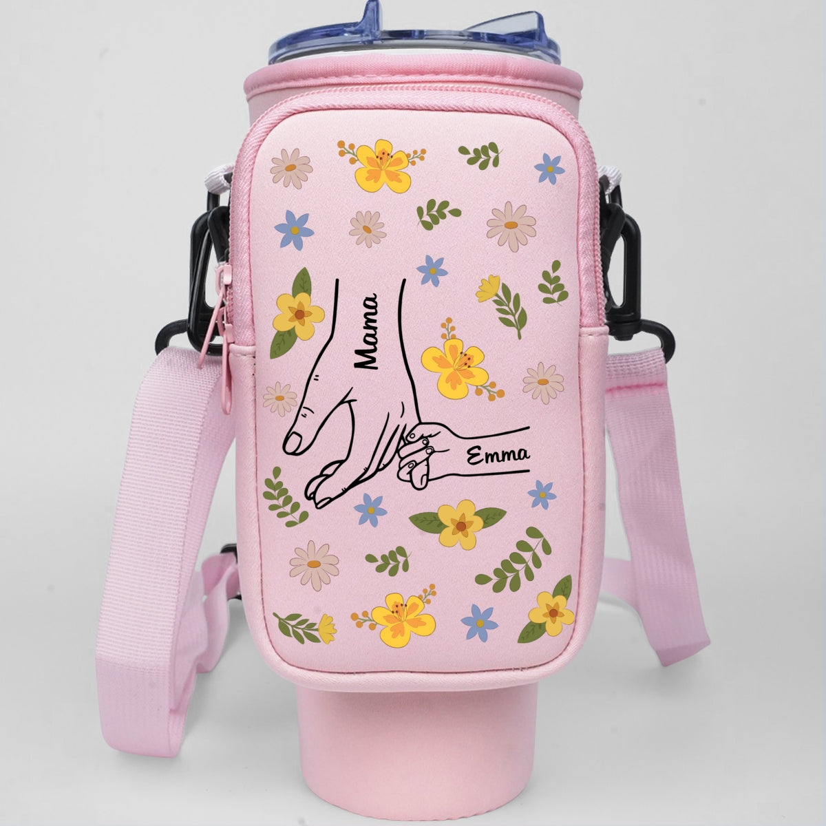 Hand In Hand - Personalized Custom Water Bottle Carrier Bag