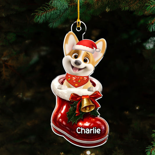 Here In Your Shoes - Personalized Custom 3D Effect Acrylic Ornament