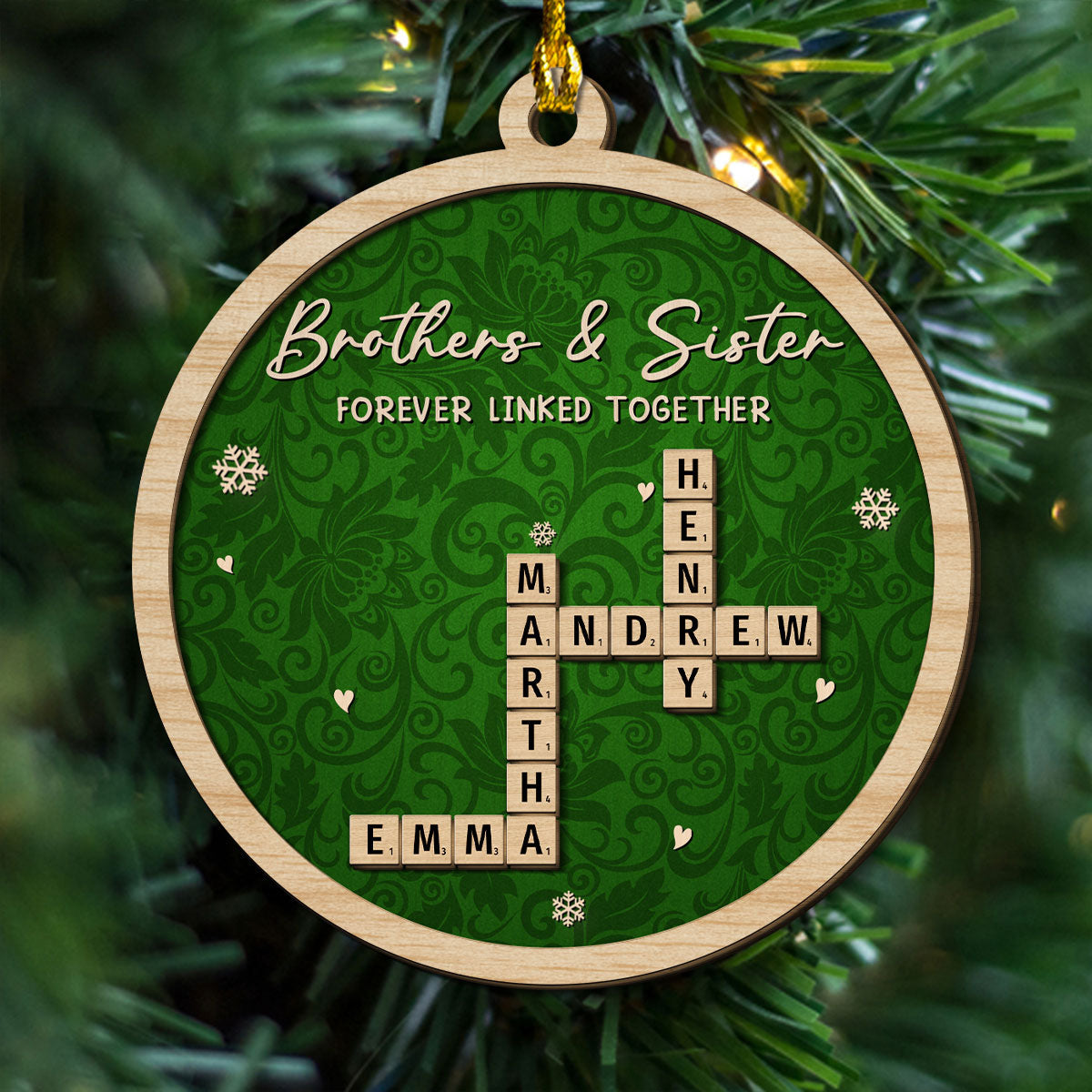 Same Roots But Different Beautiful Branches - Personalized Custom 2-Layered Wood Ornament