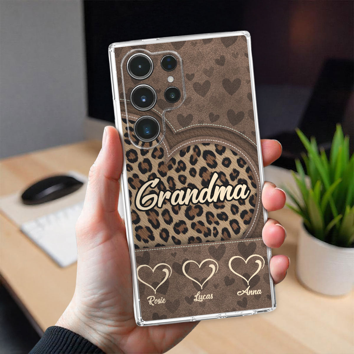 Leopard Heart - Personalized Custom Phone Case
