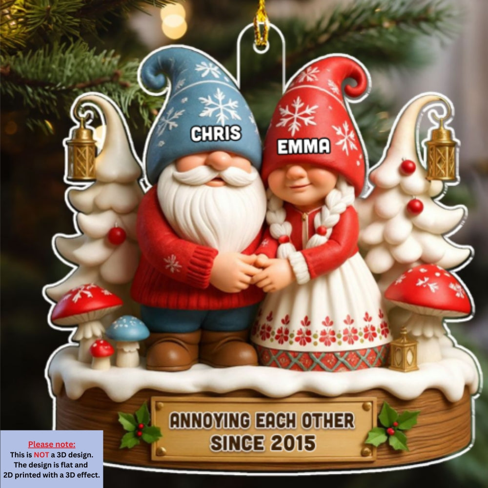 Until Our Hair Turns White - Personalized Custom 3D Effect Acrylic Ornament