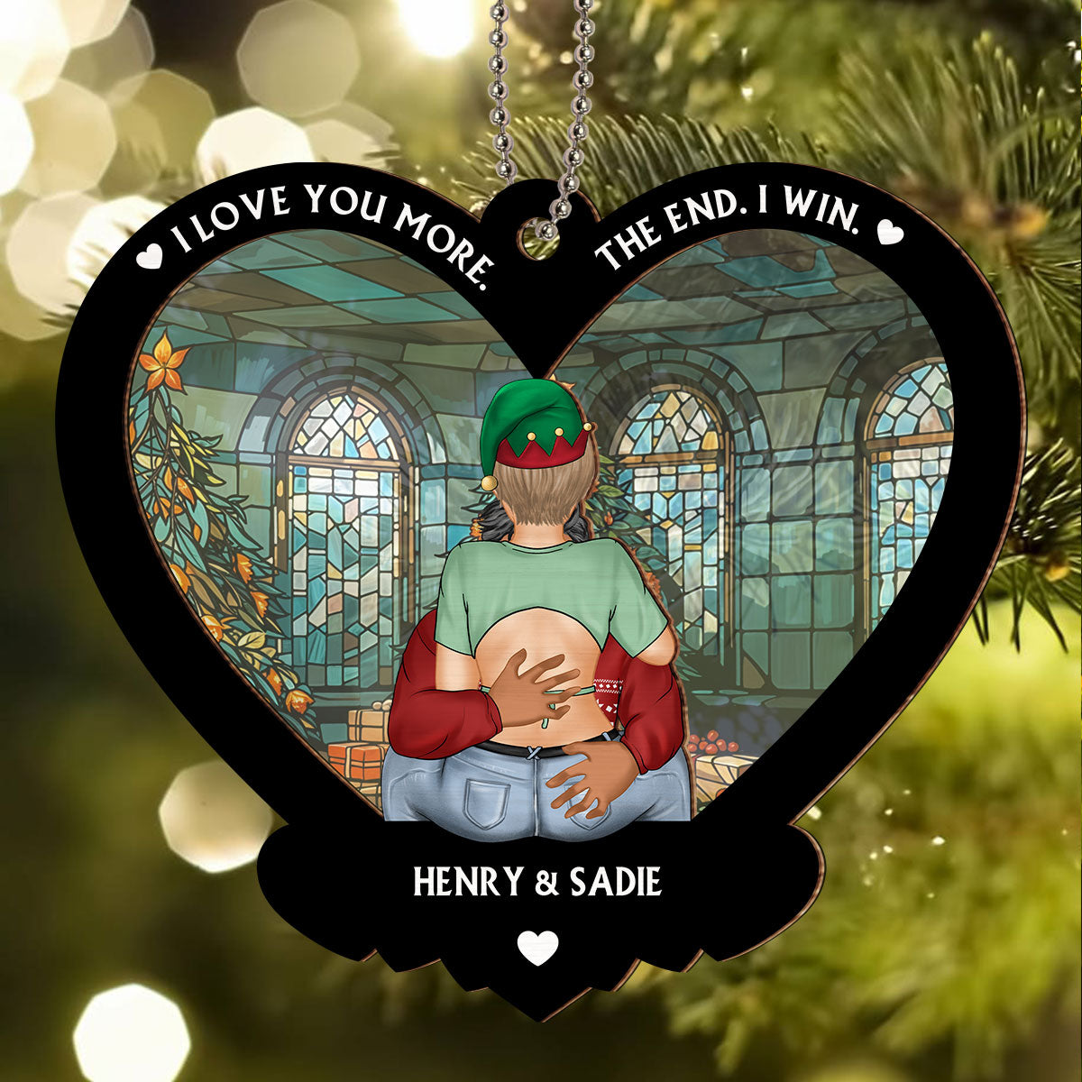 Thanks for All Christmas - Personalized Custom Suncatcher Ornament