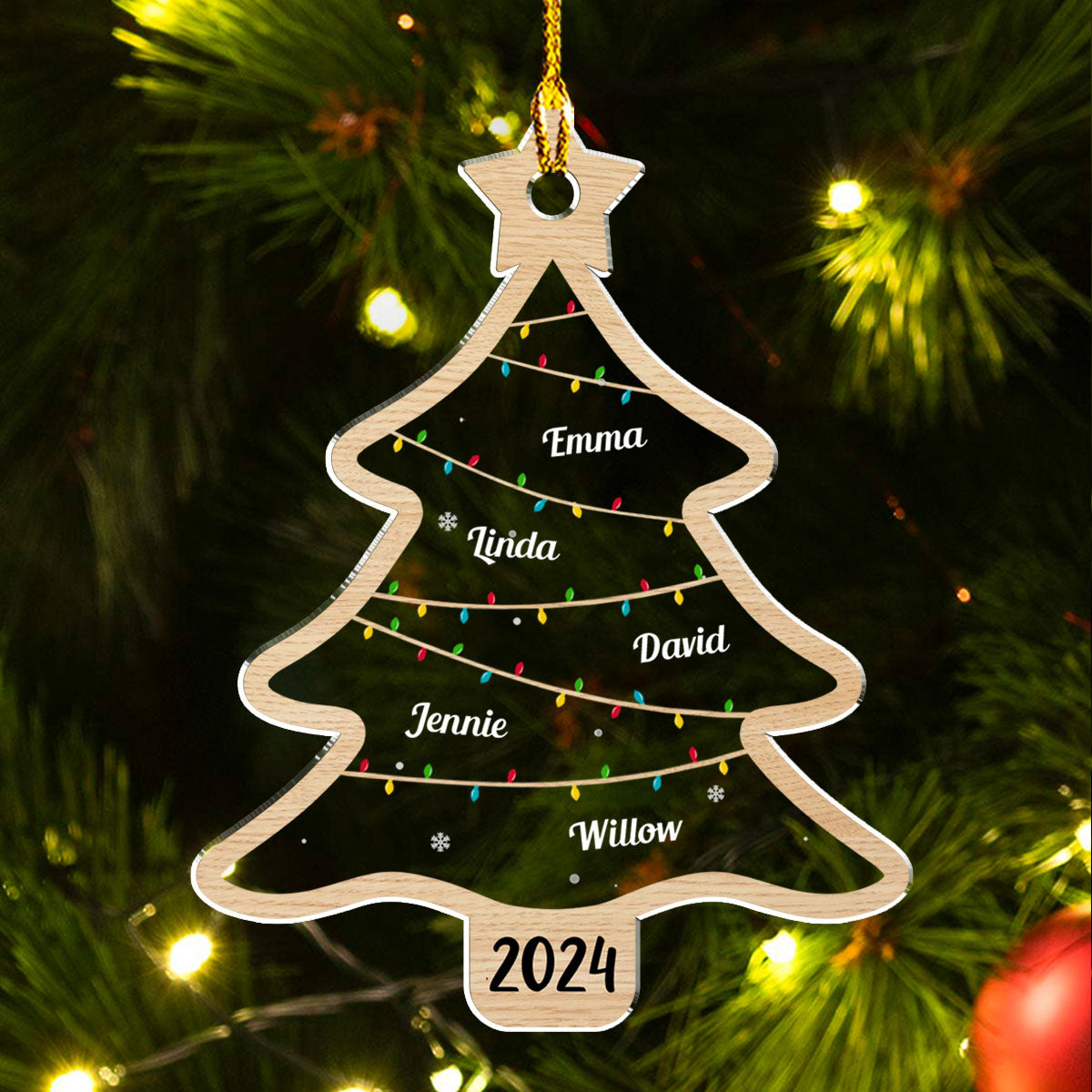 Wish You A Wonderful Christmas - Personalized Custom Acrylic Ornament