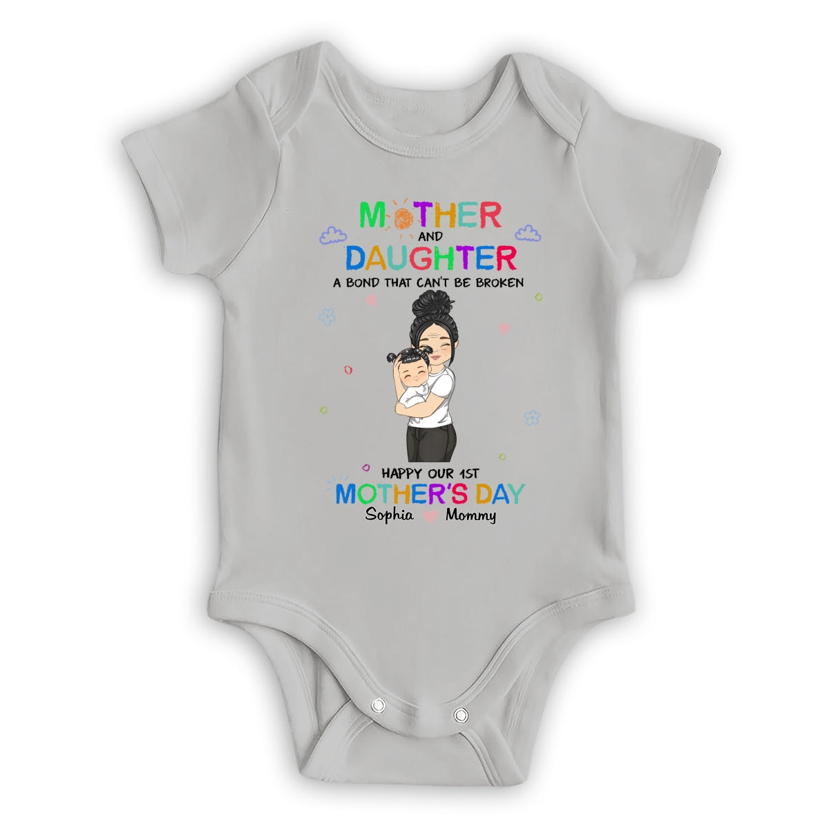 Mother And Daughter Relationship - Personalized Custom Baby Onesie