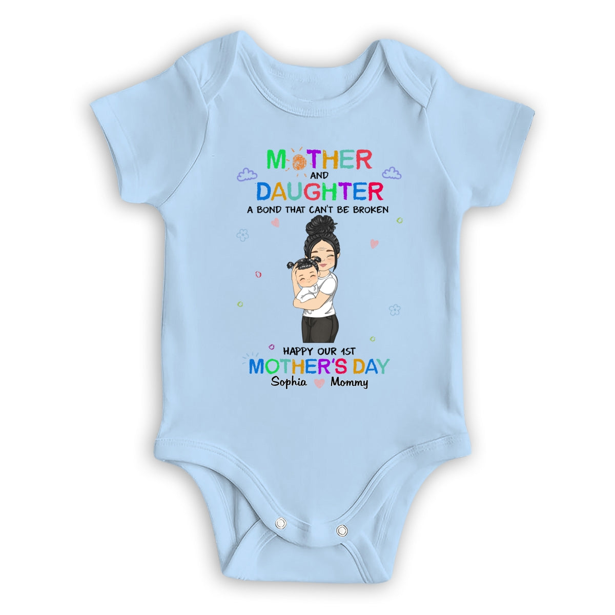 Mother And Daughter Relationship - Personalized Custom Baby Onesie