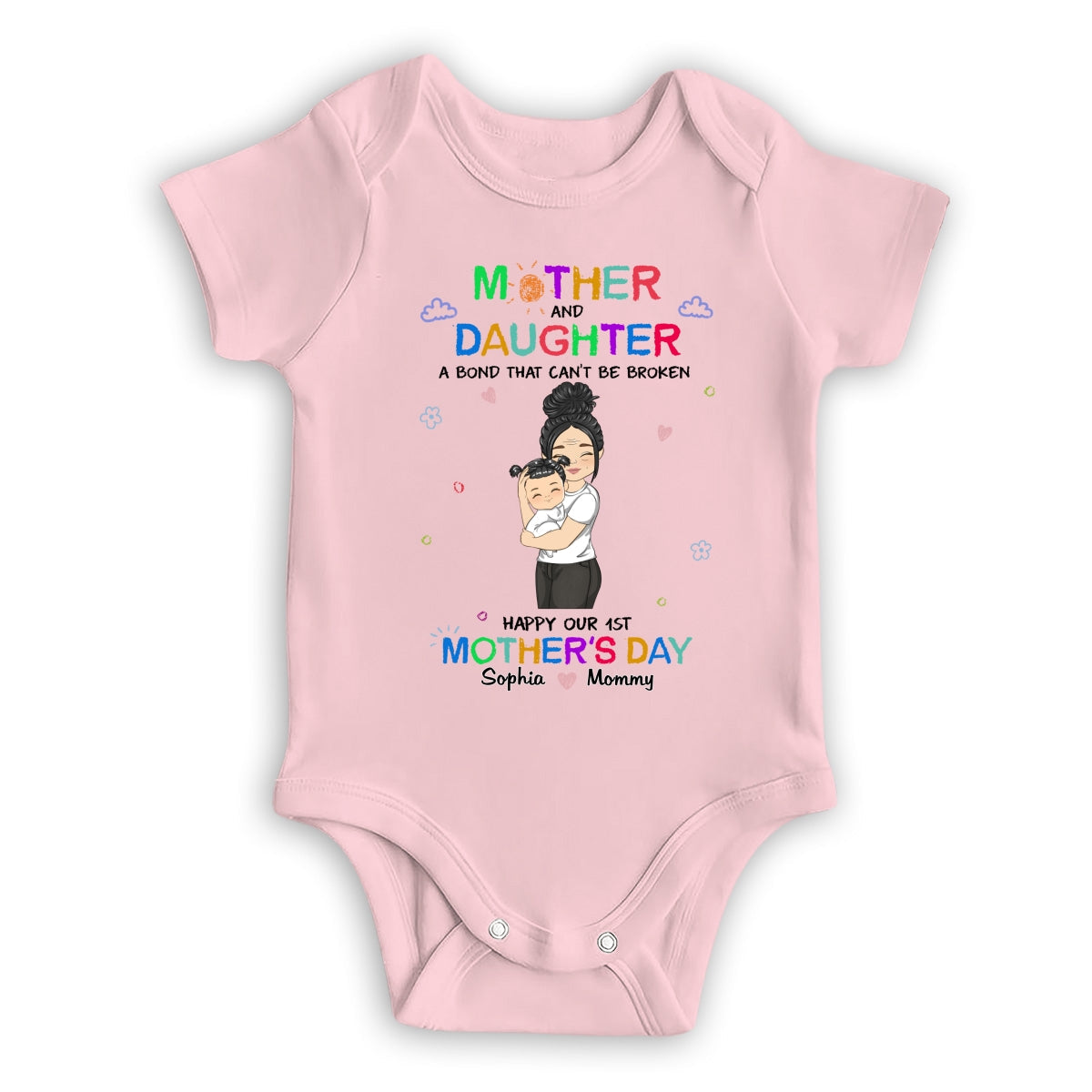 Mother And Daughter Relationship - Personalized Custom Baby Onesie