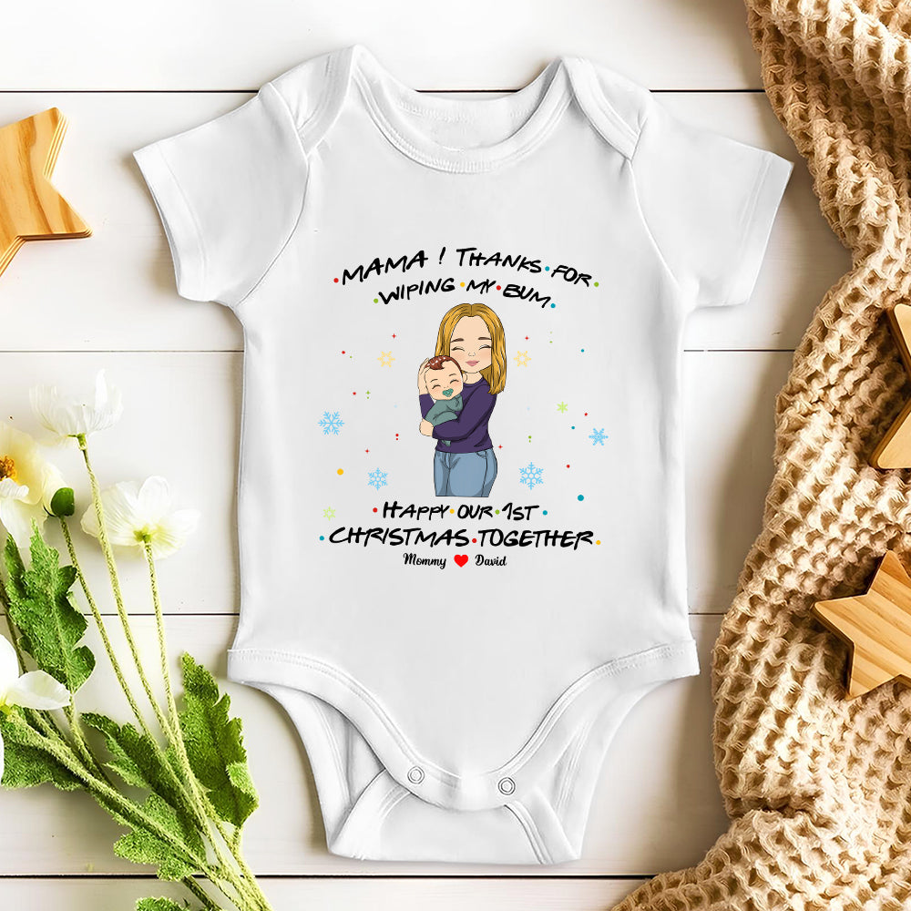 Thanks For Wiping My Bum - Personalized Custom Baby Onesie