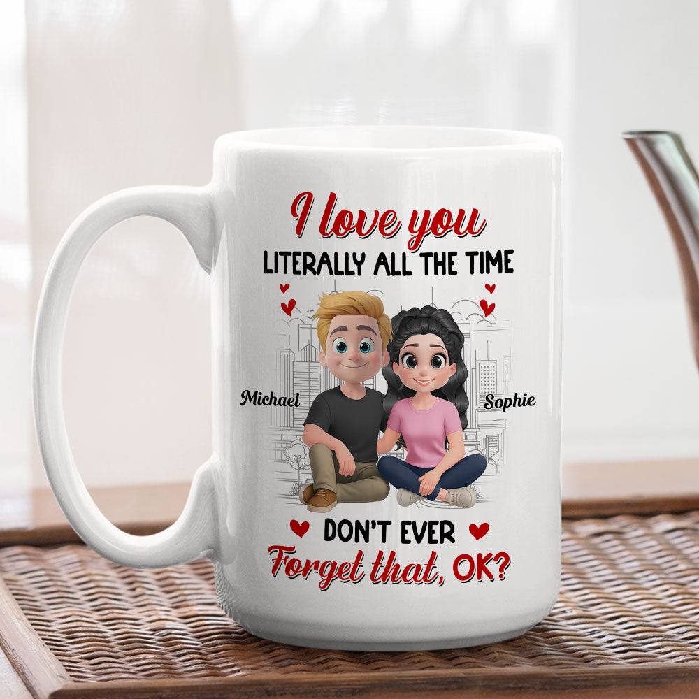 My Love Never Takes Breaks - Personalized Custom Coffee Mug
