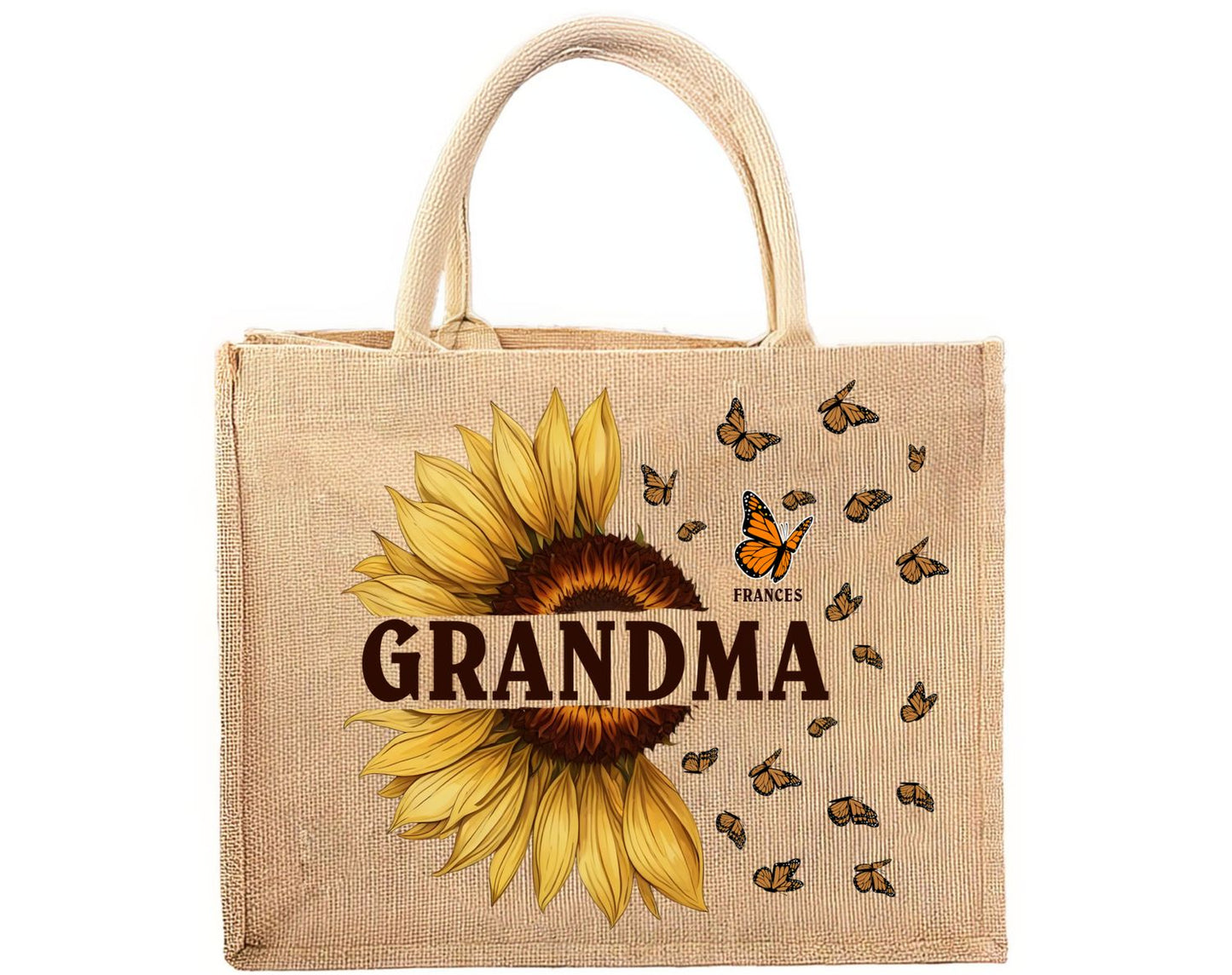 Love Being Called Grandma - Personalized Custom Jute Tote Bag
