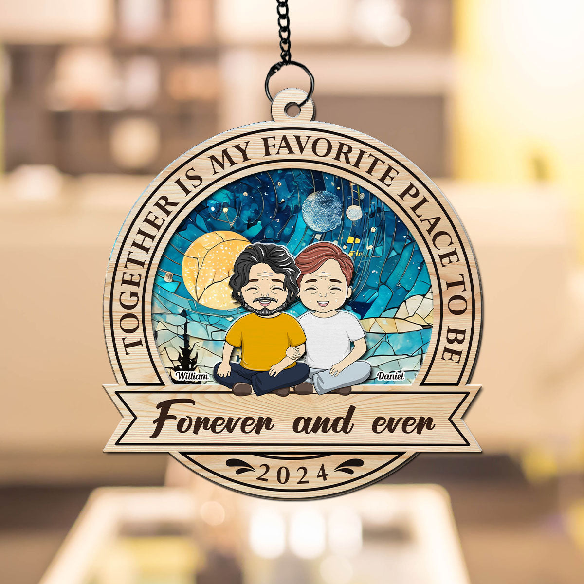 Forever And Ever - Personalized Custom Suncatcher