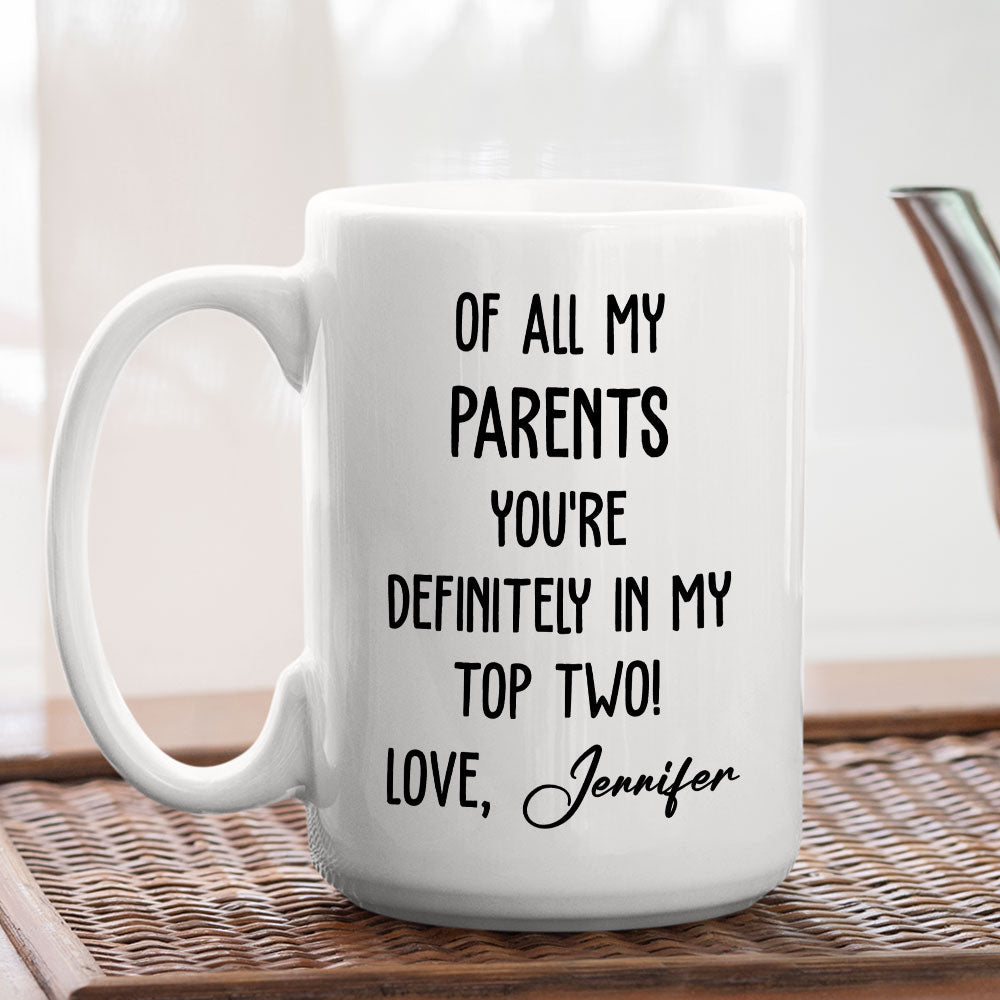 My Top Two - Personalized Custom Coffee Mug