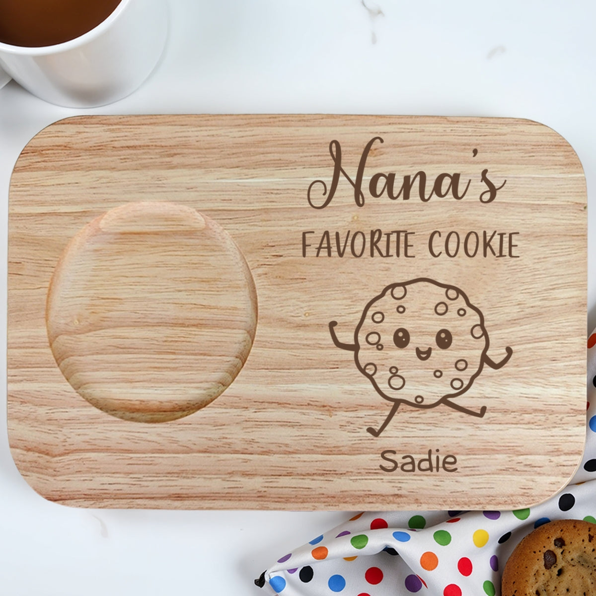 Grandma's Favorite Cookies - Personalized Custom Wooden Treat Board
