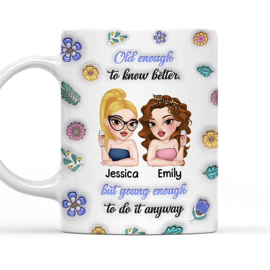 Mature In Age Reckless At Heart- Personalized Custom 3D Inflated Effect Mug