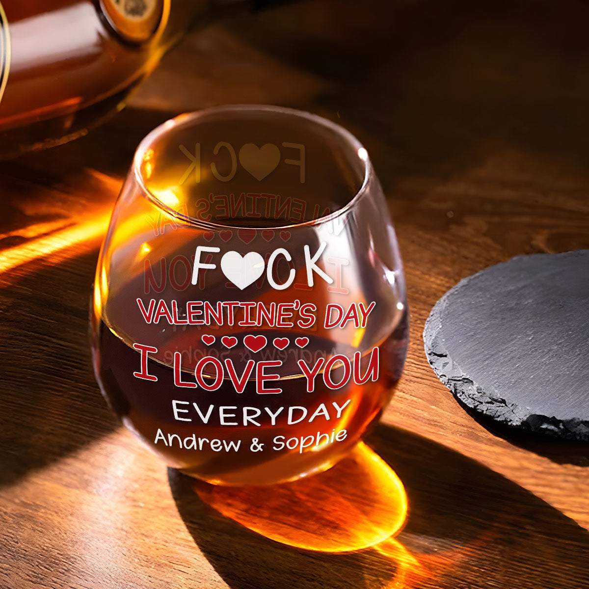 I Love You Everyday - Personalized Custom Wine Glass