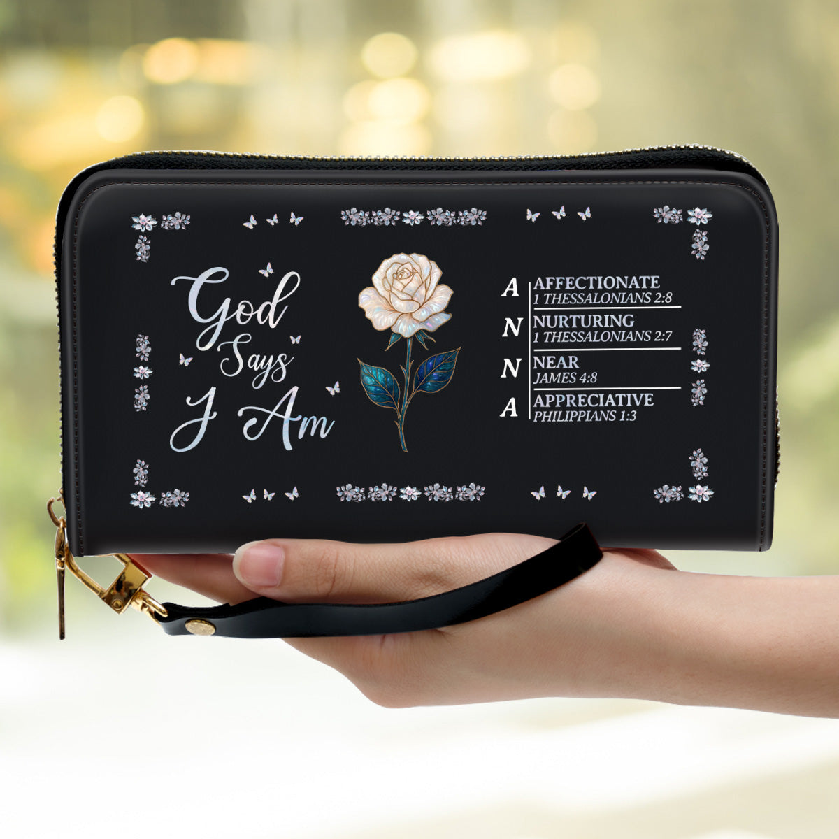 God Says I Am - Personalized Custom Leather Wallet