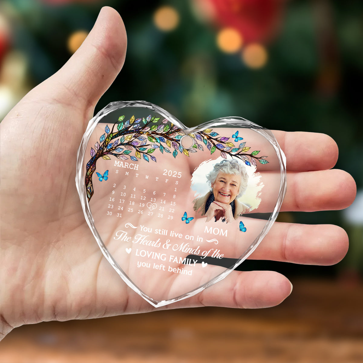You Still Live On - Personalized Custom Glass Ornament