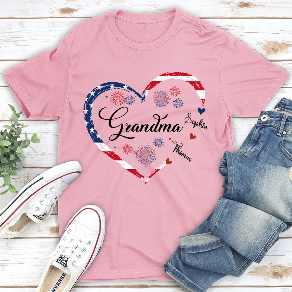 Love Being Grandma 4th Of July - Personalized Custom Shirt