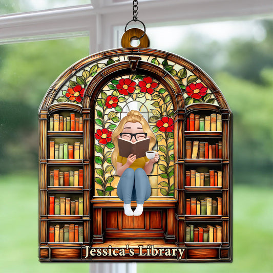 I Am A Bookworm - Personalized Custom Suncatcher